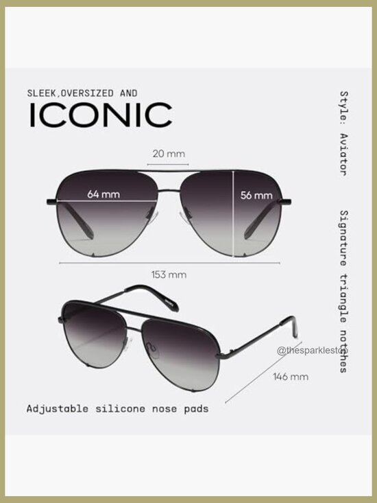 Metal Frame Polarized Aviator Sunglasses, Oversized UV Protection main image 4